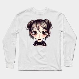 Japanese Manga Character Drawing Long Sleeve T-Shirt